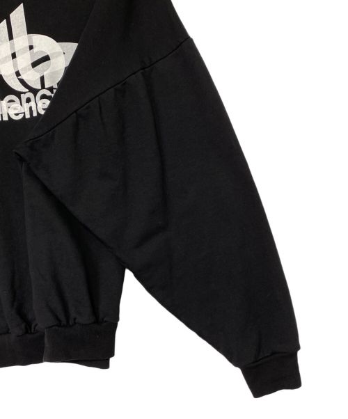 BALENCIAGA（バレンシアガ）BALENCIAGA (バレンシアガ) Layered Sports Round Sweatshirt ブラック サイズ:2の古着・服飾アイテム