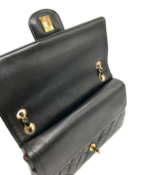 CHANEL（シャネル）CHANEL (シャネル) マトラッセ25/Wフラップチェーンショルダーバッグ ブラック サイズ:25の古着・服飾アイテム