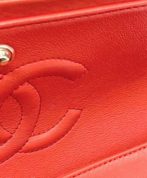 CHANEL（シャネル）CHANEL (シャネル) マトラッセ25/Wフラップチェーンショルダーバッグ オレンジ サイズ:25の古着・服飾アイテム