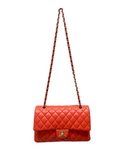 CHANEL（シャネル）CHANEL (シャネル) マトラッセ25/Wフラップチェーンショルダーバッグ オレンジ サイズ:25の古着・服飾アイテム