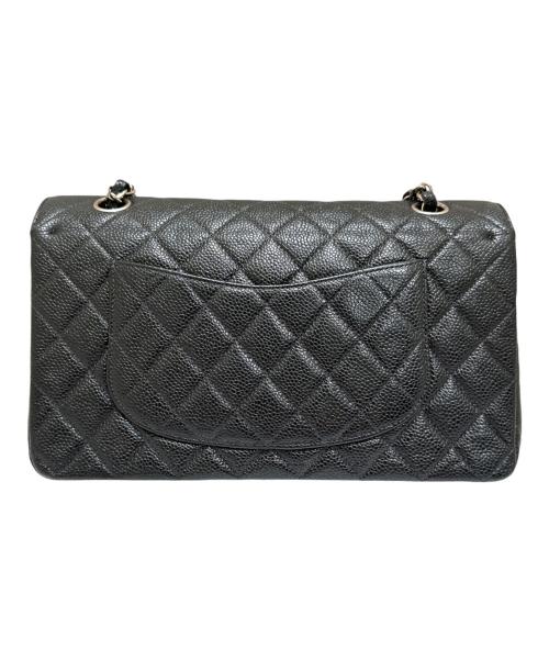 CHANEL（シャネル）CHANEL (シャネル) マトラッセ25 Wフラップチェーンショルダーバッグ ブラック×シルバー金具 サイズ:25の古着・服飾アイテム