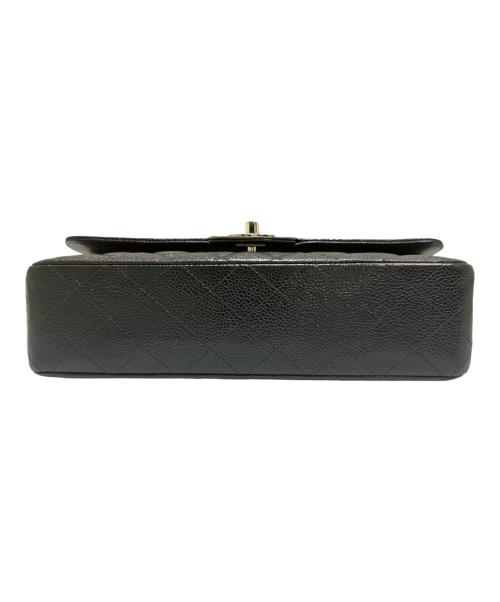 CHANEL（シャネル）CHANEL (シャネル) マトラッセ25 Wフラップチェーンショルダーバッグ ブラック×シルバー金具 サイズ:25の古着・服飾アイテム