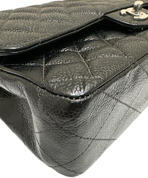 CHANEL（シャネル）CHANEL (シャネル) マトラッセ25 Wフラップチェーンショルダーバッグ ブラック×シルバー金具 サイズ:25の古着・服飾アイテム