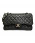 CHANEL（シャネル）の古着「マトラッセ25 Wフラップチェーンショルダーバッグ」｜ブラック×シルバー金具