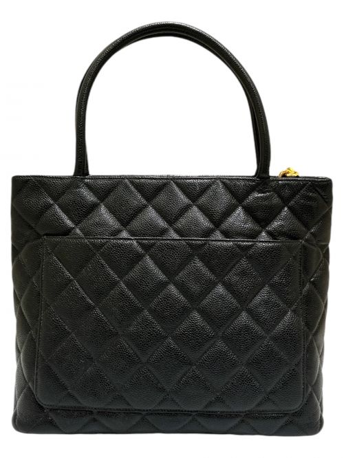 CHANEL（シャネル）CHANEL (シャネル) 復刻トートバッグ ココマーク キャビアスキン ブラックの古着・服飾アイテム