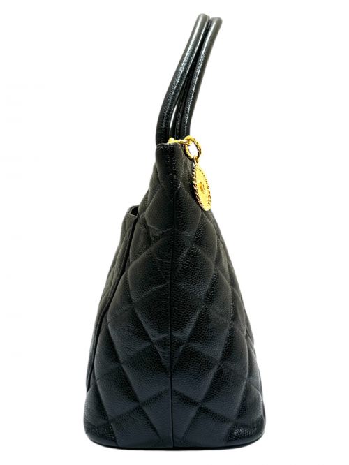 CHANEL（シャネル）CHANEL (シャネル) 復刻トートバッグ ココマーク キャビアスキン ブラックの古着・服飾アイテム