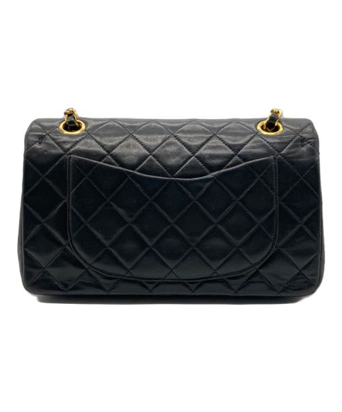 CHANEL（シャネル）CHANEL (シャネル) Wフラップチェーンショルダーバッグ ブラック サイズ:23の古着・服飾アイテム