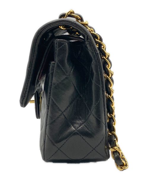 CHANEL（シャネル）CHANEL (シャネル) Wフラップチェーンショルダーバッグ ブラック サイズ:23の古着・服飾アイテム