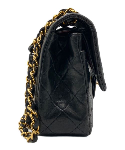 CHANEL（シャネル）CHANEL (シャネル) Wフラップチェーンショルダーバッグ ブラック サイズ:23の古着・服飾アイテム