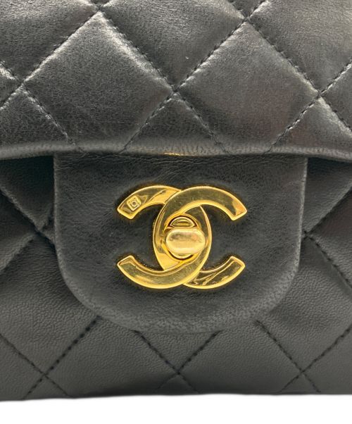 CHANEL（シャネル）CHANEL (シャネル) Wフラップチェーンショルダーバッグ ブラック サイズ:23の古着・服飾アイテム