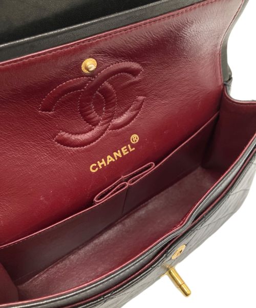 CHANEL（シャネル）CHANEL (シャネル) Wフラップチェーンショルダーバッグ ブラック サイズ:23の古着・服飾アイテム