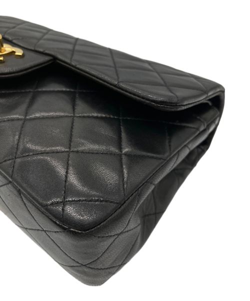 CHANEL（シャネル）CHANEL (シャネル) Wフラップチェーンショルダーバッグ ブラック サイズ:23の古着・服飾アイテム