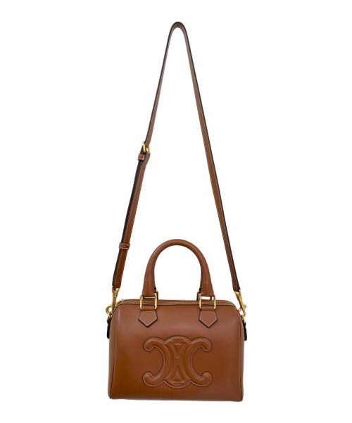 CELINE（セリーヌ）CELINE (セリーヌ) ミニボストンバッグ ブラウンの古着・服飾アイテム