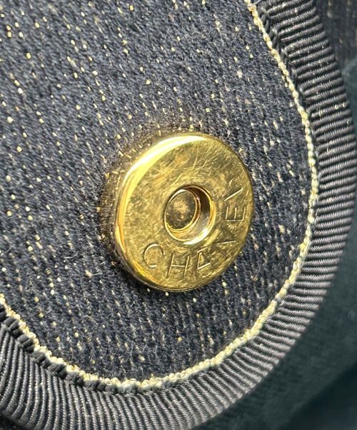 CHANEL（シャネル）CHANEL (シャネル) ドーヴィル/チェーントートバッグ ネイビーの古着・服飾アイテム