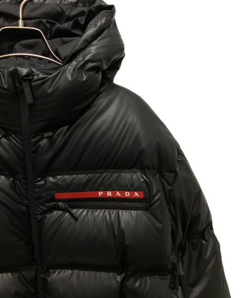 PRADA（プラダ）PRADA (プラダ) フーデッドダウンジャケット ブラック サイズ:Sの古着・服飾アイテム