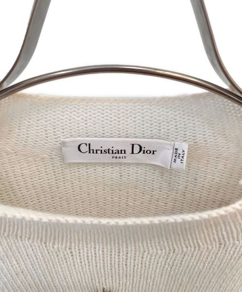Christian Dior（クリスチャン ディオール）Christian Dior (クリスチャン ディオール) 24Cロゴボトルネックニット オフホワイト サイズ:36の古着・服飾アイテム