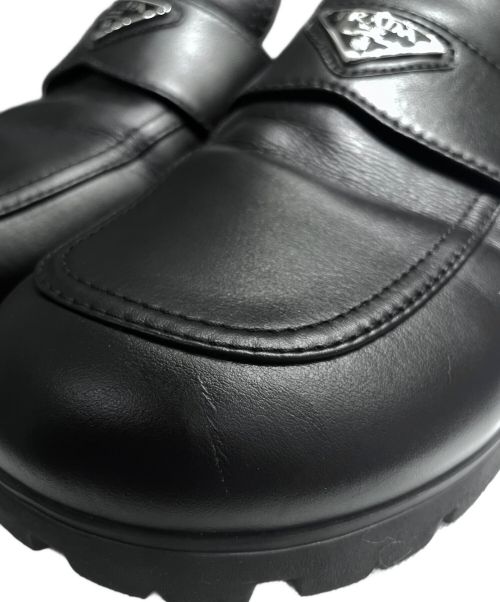 PRADA（プラダ）PRADA (プラダ) レザーミュールサンダル ブラック サイズ:8 1/2の古着・服飾アイテム