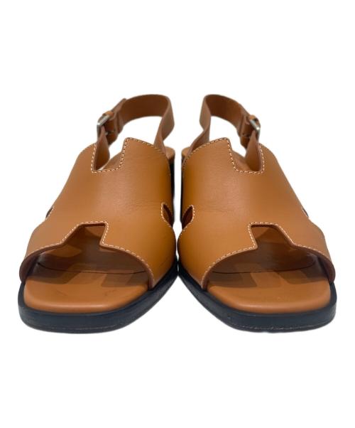 HERMES（エルメス）HERMES (エルメス) アンクルストラップパンプス ブラウン サイズ:37の古着・服飾アイテム