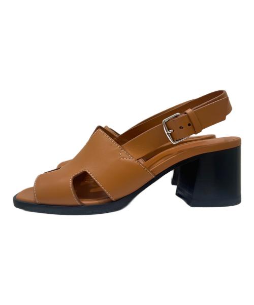 HERMES（エルメス）HERMES (エルメス) アンクルストラップパンプス ブラウン サイズ:37の古着・服飾アイテム