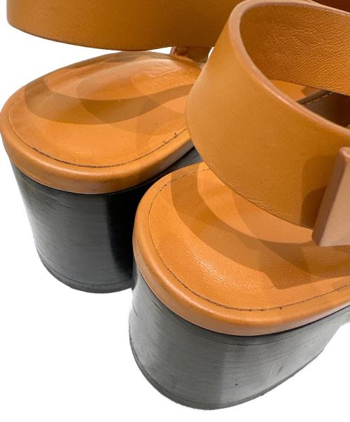 HERMES（エルメス）HERMES (エルメス) アンクルストラップパンプス ブラウン サイズ:37の古着・服飾アイテム