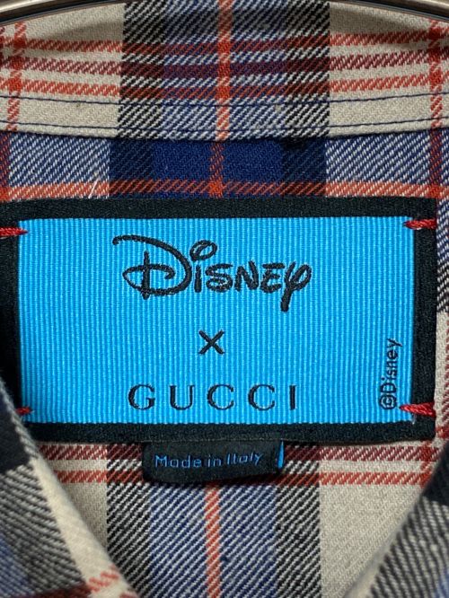 GUCCI（グッチ）GUCCI (グッチ) DISNEY (ディズニー) ドナルドチェックシャツ サイズ:44の古着・服飾アイテム
