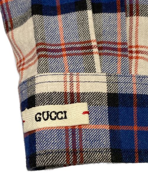 GUCCI（グッチ）GUCCI (グッチ) DISNEY (ディズニー) ドナルドチェックシャツ サイズ:44の古着・服飾アイテム