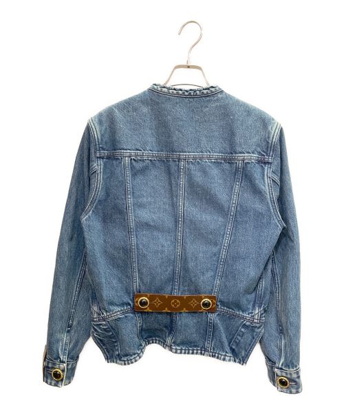 LOUIS VUITTON（ルイ ヴィトン）LOUIS VUITTON (ルイ ヴィトン) ノーカラー デニムジャケット スカイブルー サイズ:36の古着・服飾アイテム