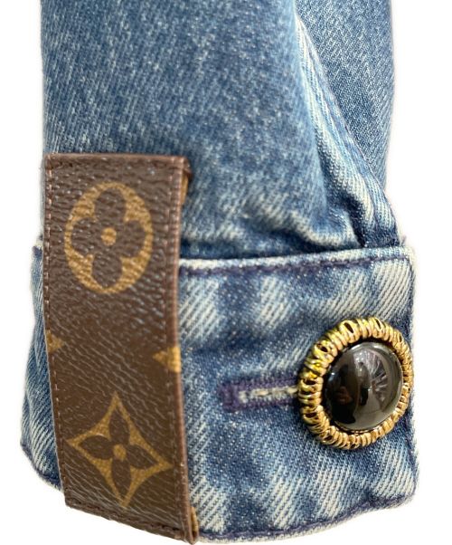LOUIS VUITTON（ルイ ヴィトン）LOUIS VUITTON (ルイ ヴィトン) ノーカラー デニムジャケット スカイブルー サイズ:36の古着・服飾アイテム
