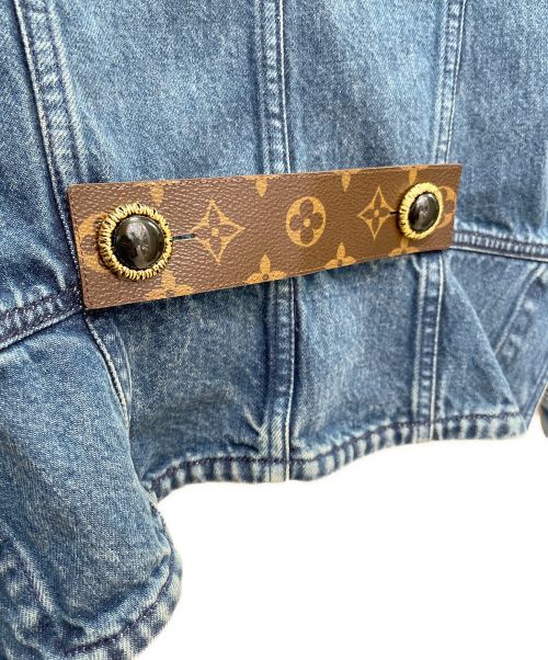 LOUIS VUITTON（ルイ ヴィトン）LOUIS VUITTON (ルイ ヴィトン) ノーカラー デニムジャケット スカイブルー サイズ:36の古着・服飾アイテム