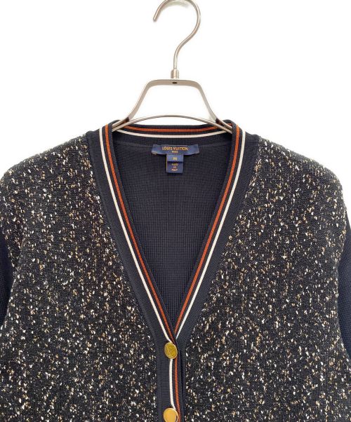 LOUIS VUITTON（ルイ ヴィトン）LOUIS VUITTON (ルイ ヴィトン) ツイード切替 カーディガン ブラック サイズ:Mの古着・服飾アイテム