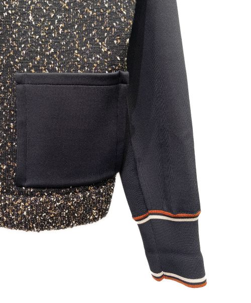 LOUIS VUITTON（ルイ ヴィトン）LOUIS VUITTON (ルイ ヴィトン) ツイード切替 カーディガン ブラック サイズ:Mの古着・服飾アイテム