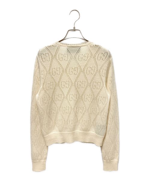 GUCCI（グッチ）GUCCI (グッチ) GGボレロカーディガン アイボリー サイズ:XSの古着・服飾アイテム