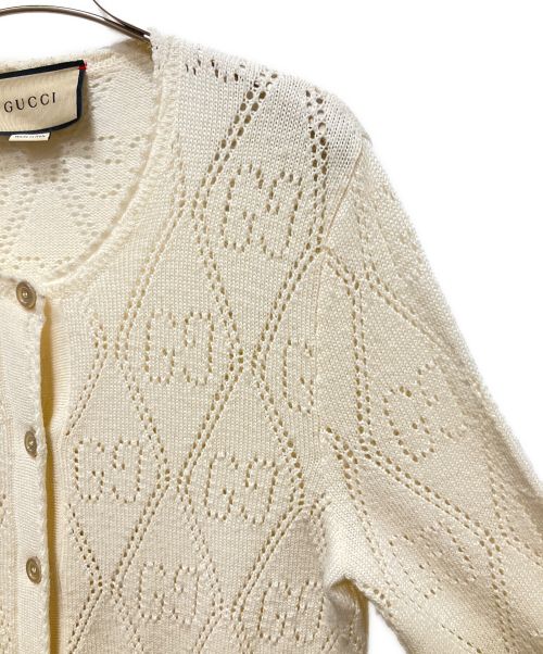 GUCCI（グッチ）GUCCI (グッチ) GGボレロカーディガン アイボリー サイズ:XSの古着・服飾アイテム