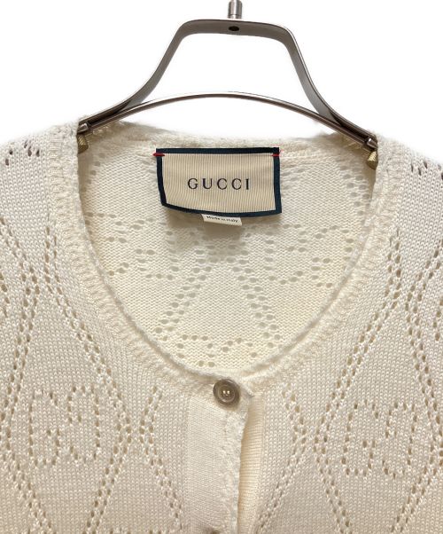 GUCCI（グッチ）GUCCI (グッチ) GGボレロカーディガン アイボリー サイズ:XSの古着・服飾アイテム