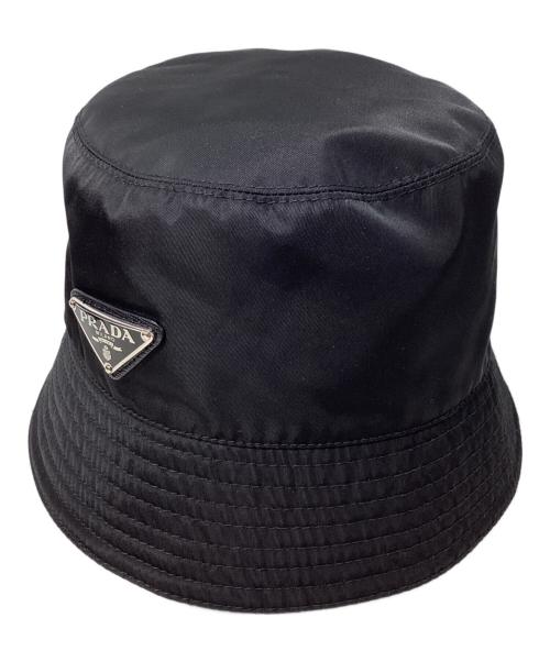 PRADA（プラダ）PRADA (プラダ) Re-Nylon Bucket Hat（リナイロンバケットハット） ブラック サイズ:Sの古着・服飾アイテム