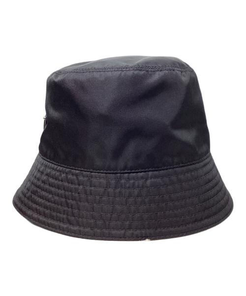 PRADA（プラダ）PRADA (プラダ) Re-Nylon Bucket Hat（リナイロンバケットハット） ブラック サイズ:Sの古着・服飾アイテム