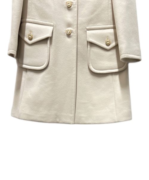 GUCCI（グッチ）GUCCI (グッチ) インターロッキングG シングルブレストコート アイボリー サイズ:36の古着・服飾アイテム