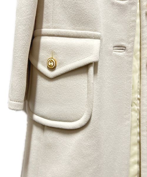 GUCCI（グッチ）GUCCI (グッチ) インターロッキングG シングルブレストコート アイボリー サイズ:36の古着・服飾アイテム