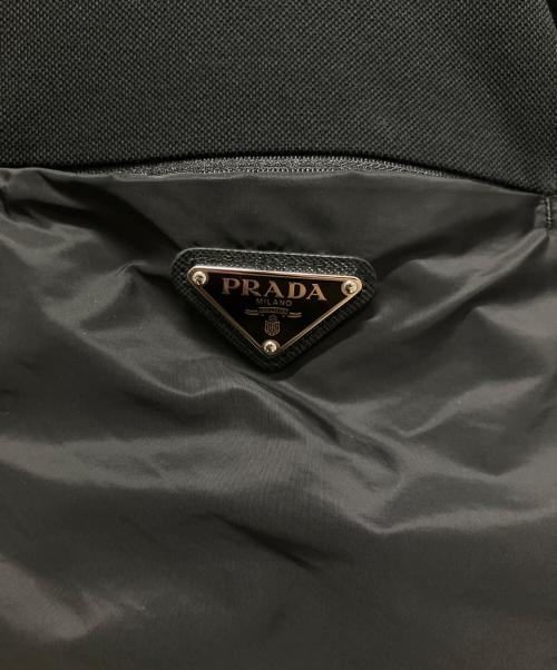 PRADA（プラダ）PRADA (プラダ) 三角プレートナイロン切替ポロシャツ ブラック サイズ:Mの古着・服飾アイテム