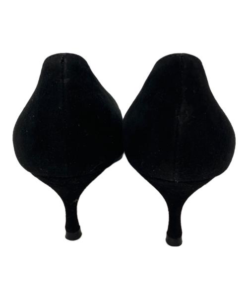 sergio rossi（セルジオロッシ）sergio rossi (セルジオロッシ) ポインテッドトゥスウェードパンプス ブラック サイズ:38の古着・服飾アイテム