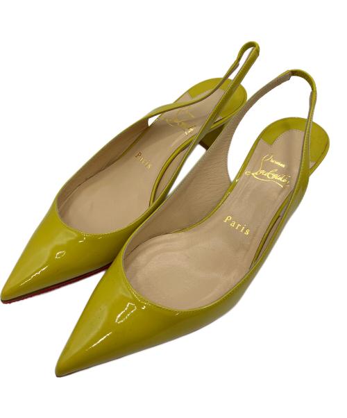 Christian Louboutin（クリスチャン・ルブタン）Christian Louboutin (クリスチャン・ルブタン) バックストラップミュール イエロー サイズ:38 1/2の古着・服飾アイテム