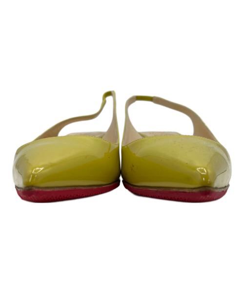 Christian Louboutin（クリスチャン・ルブタン）Christian Louboutin (クリスチャン・ルブタン) バックストラップミュール イエロー サイズ:38 1/2の古着・服飾アイテム