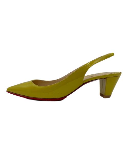 Christian Louboutin（クリスチャン・ルブタン）Christian Louboutin (クリスチャン・ルブタン) バックストラップミュール イエロー サイズ:38 1/2の古着・服飾アイテム