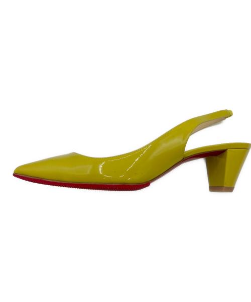 Christian Louboutin（クリスチャン・ルブタン）Christian Louboutin (クリスチャン・ルブタン) バックストラップミュール イエロー サイズ:38 1/2の古着・服飾アイテム