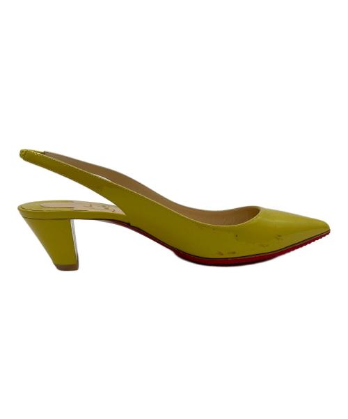 Christian Louboutin（クリスチャン・ルブタン）Christian Louboutin (クリスチャン・ルブタン) バックストラップミュール イエロー サイズ:38 1/2の古着・服飾アイテム