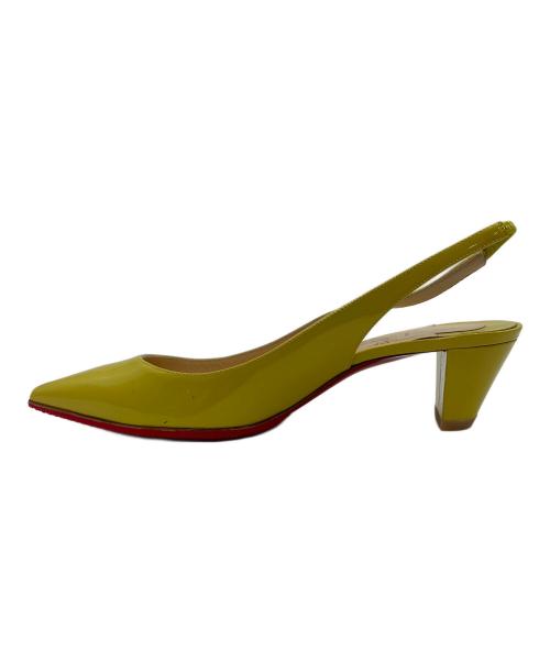 Christian Louboutin（クリスチャン・ルブタン）Christian Louboutin (クリスチャン・ルブタン) バックストラップミュール イエロー サイズ:38 1/2の古着・服飾アイテム