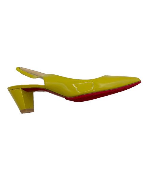 Christian Louboutin（クリスチャン・ルブタン）Christian Louboutin (クリスチャン・ルブタン) バックストラップミュール イエロー サイズ:38 1/2の古着・服飾アイテム