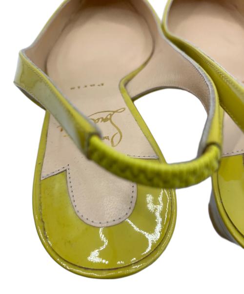 Christian Louboutin（クリスチャン・ルブタン）Christian Louboutin (クリスチャン・ルブタン) バックストラップミュール イエロー サイズ:38 1/2の古着・服飾アイテム