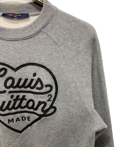LOUIS VUITTON（ルイ ヴィトン）LOUIS VUITTON (ルイ ヴィトン) プリンテッドハートスウェット グレー サイズ:XSの古着・服飾アイテム