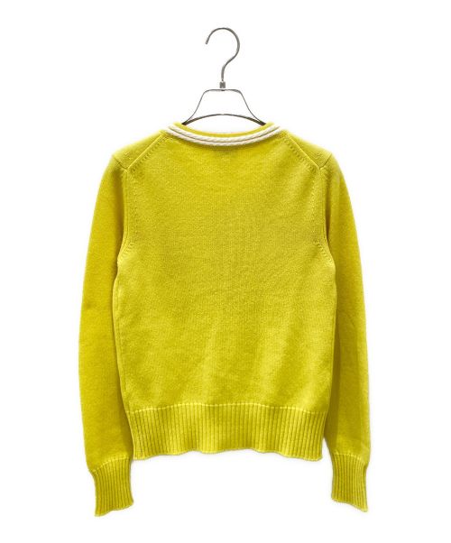 CHANEL（シャネル）CHANEL (シャネル) ココボタンカシミヤカーディガン イエロー サイズ:38の古着・服飾アイテム